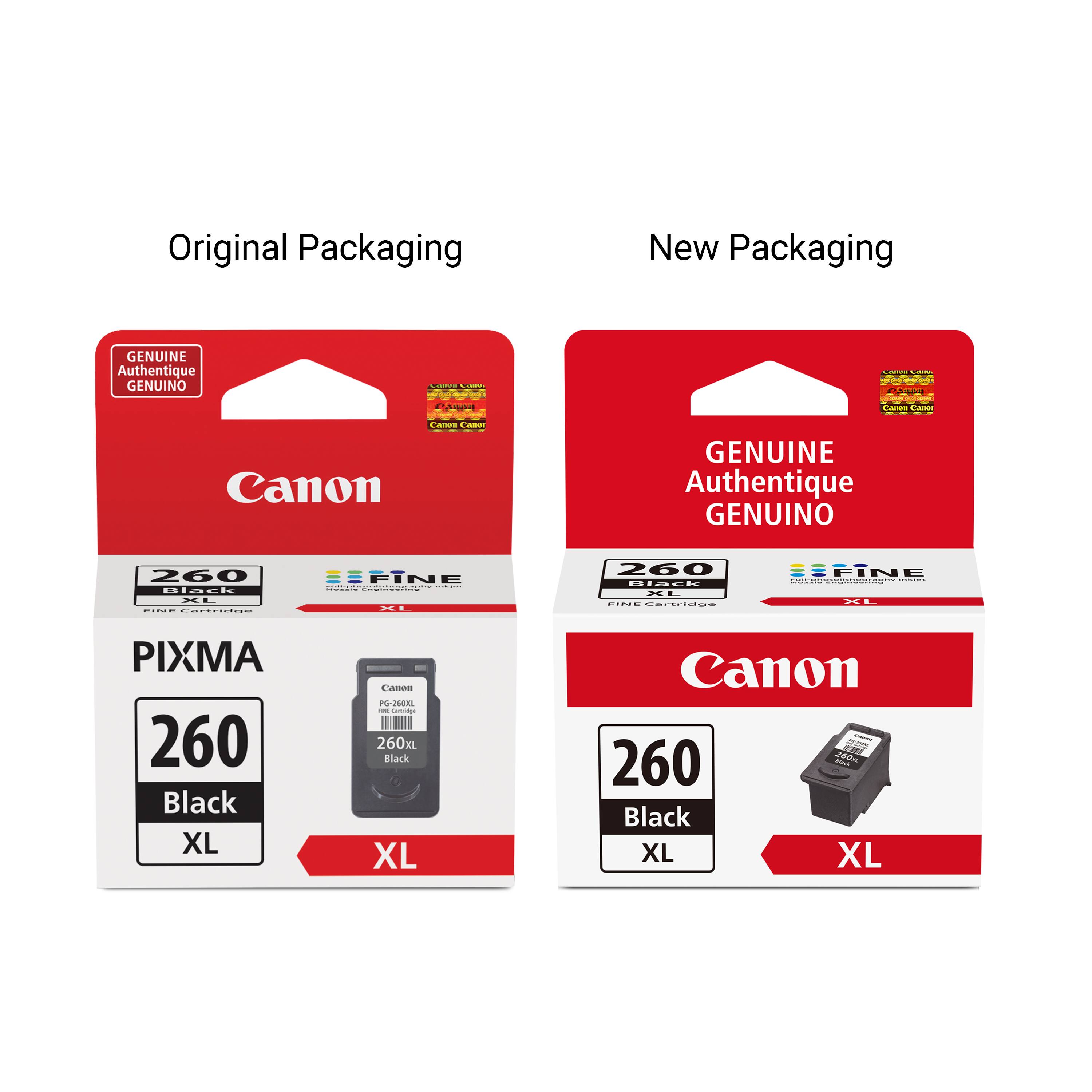 Original Packaging New Packaging GENUINE Authentique GENUINO - Canon GENUINE Authentique GENUINO 260 Black XL - PIXMA 260 Black XL - Canon 260 Black XL
