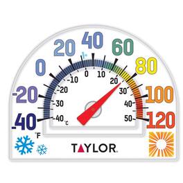 Taylor - Window Cling Dial Thermometer Plastic Clear 7 in.