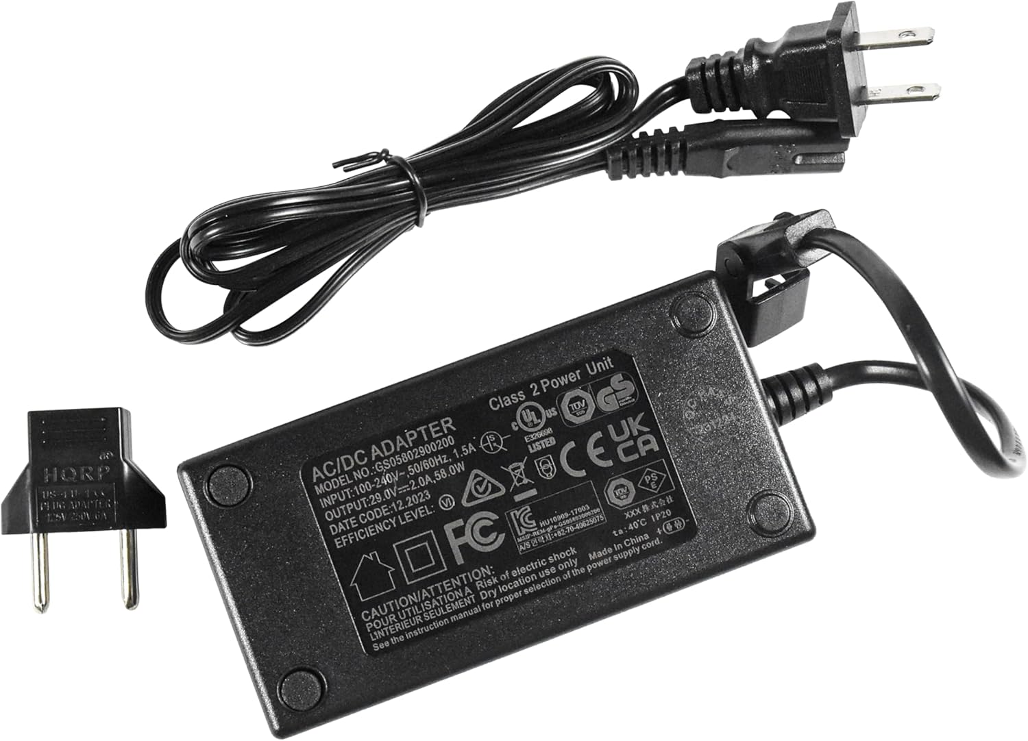 de HQRP PI WARTER Unit 2 Power Class US TOV C UL UK ADAPTER R E320608 1.5A LISTED E CA AC/DC INPUT-100-240V-50/60.0W NO. 50/60Hz, C MODEL VO. JDV OUTPUT:29 CODE:12.20 VI a LEVEL: 58s9906190 17503 XXX IP20 DATE IC COGOrUN 82-70-40625075 ta:40C 6 e EFFICIENCY FC MSPP-RES A/S   62- te In China cord. shock Made supply electric use only the power of of CAUTION/ATTENTION: A Risk Dry location selection UTILISATION for proper POUR manual LINTERIEUR the instruction See