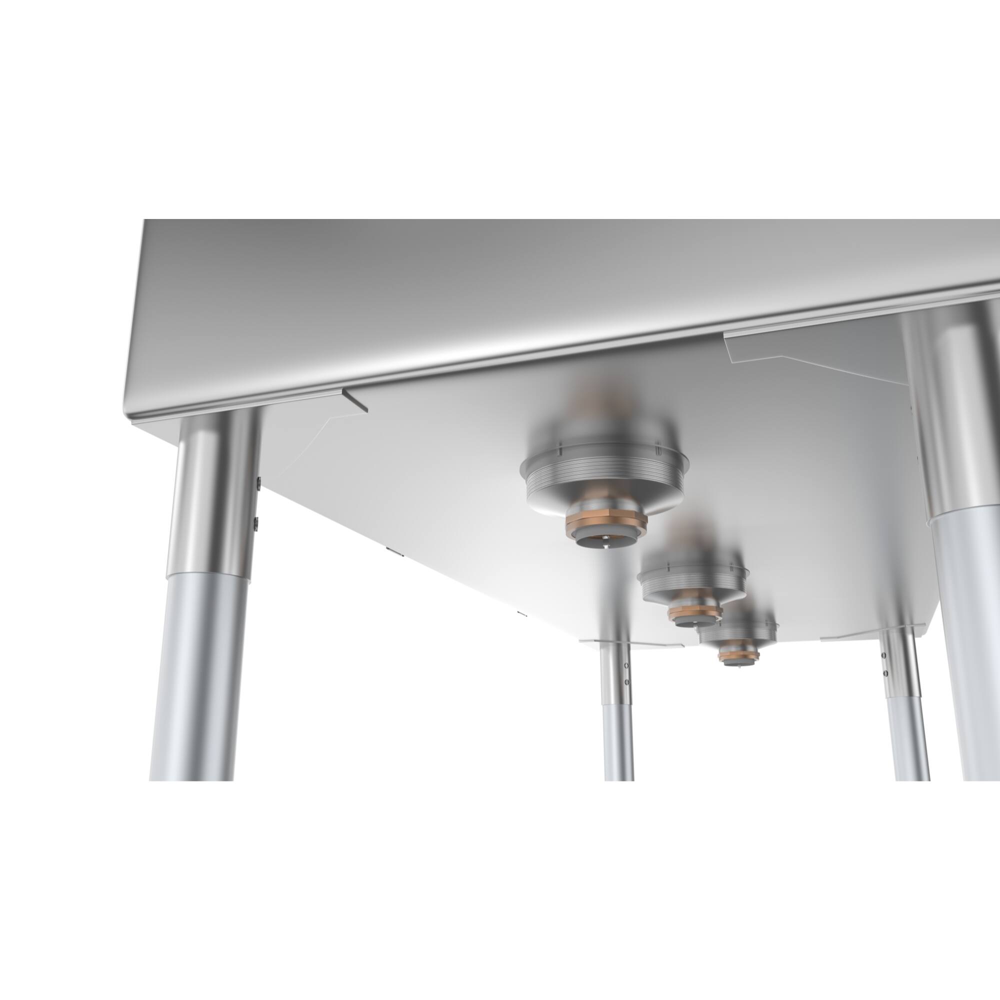 Alt View 5. Koolmore - 51 in. Three Compartment Stainless Steel  Sink with Drainboard, Bowl Size 12"x 16"x 10" SC121610-12L3. - Stainless Steel.