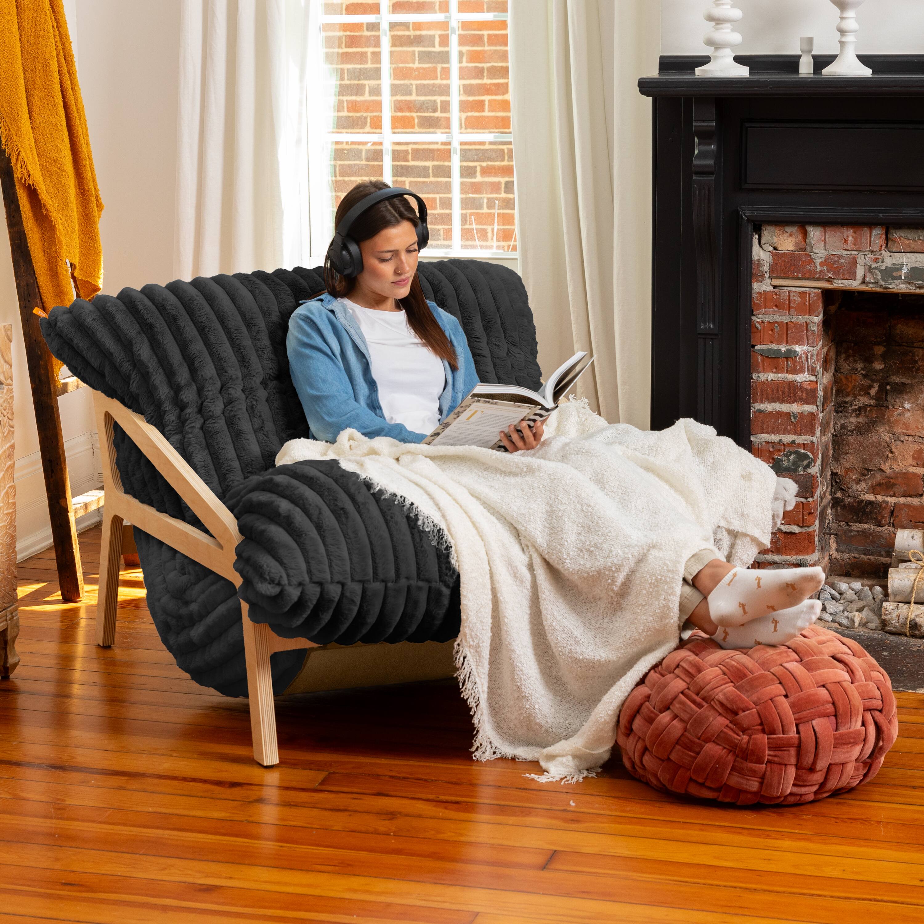 Jaxx Pillow Saxx Dream Lounger with Wood Frame 3 in 1 Bean Bag