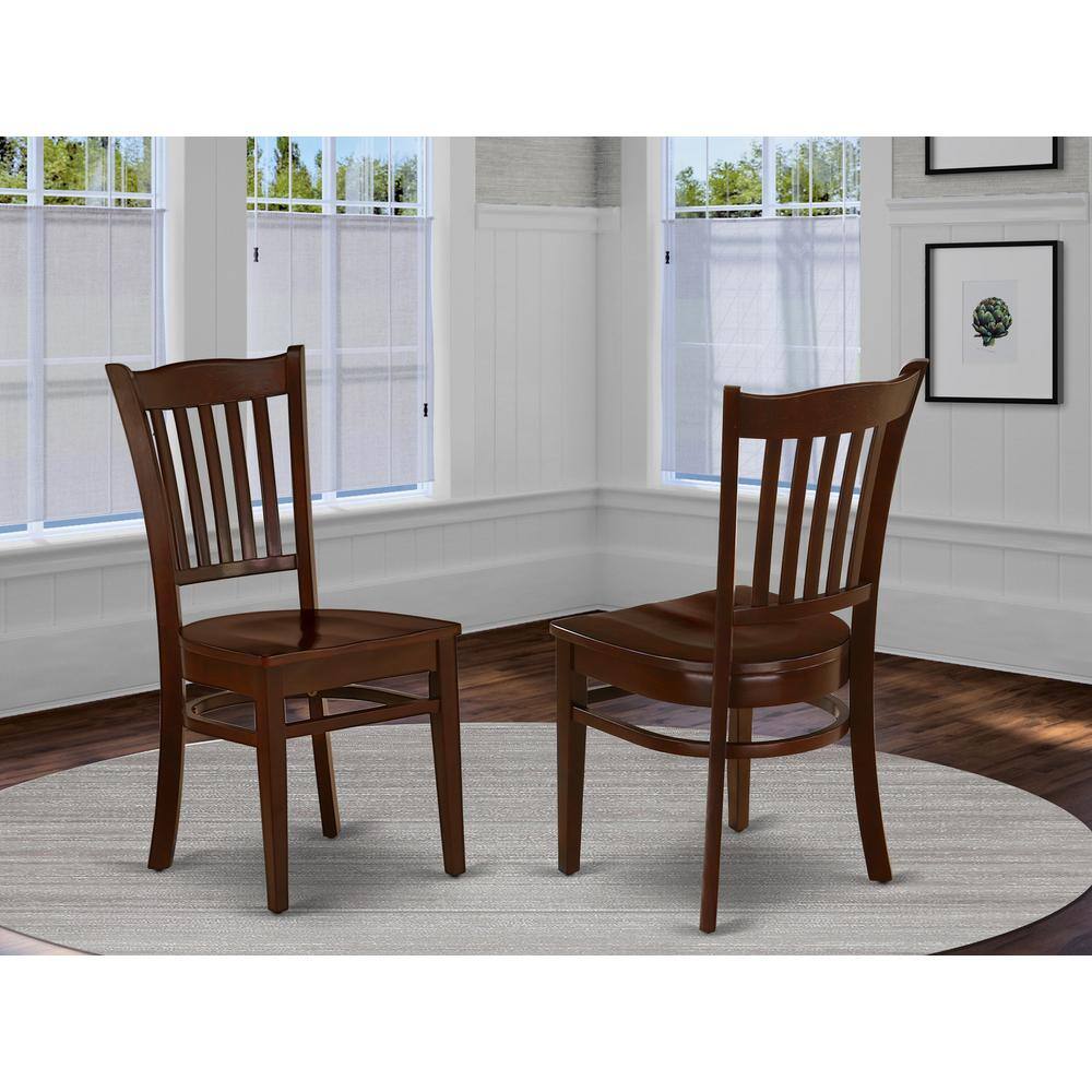 Angle. East West Furniture - Dining Chair Mahogany - Brown.
