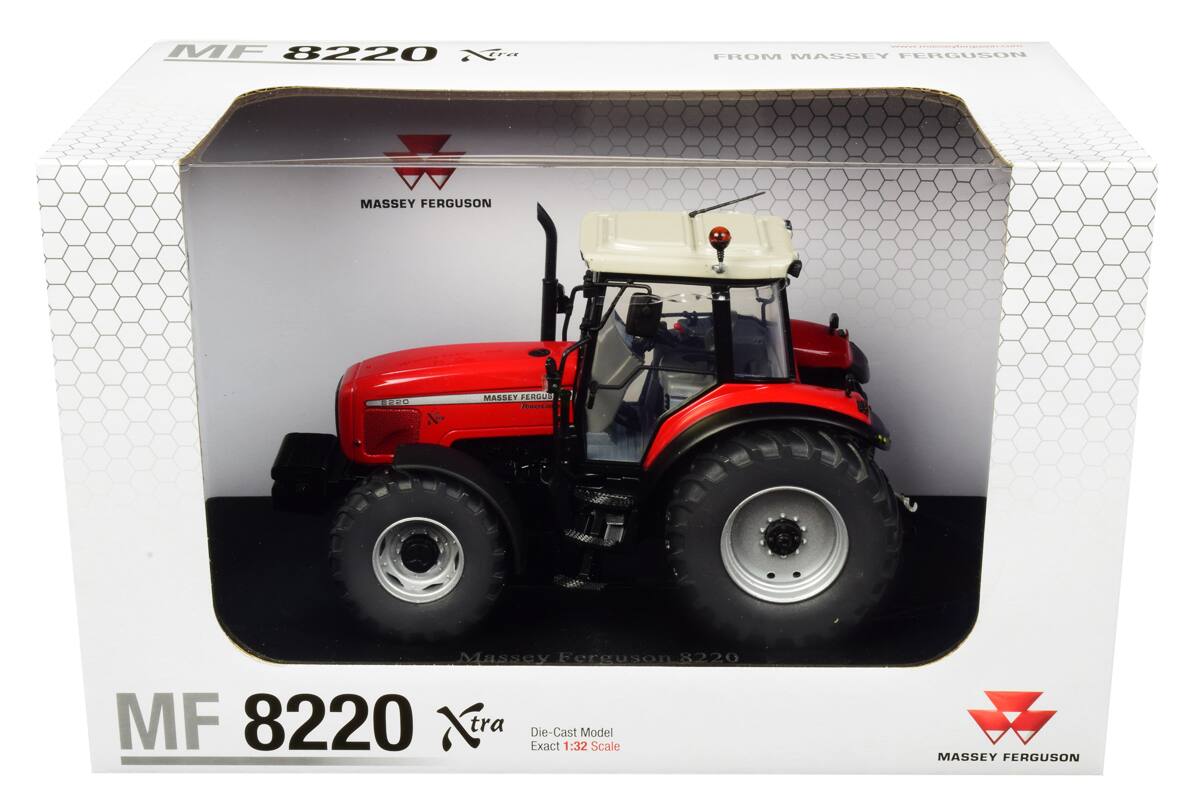 MF 8220 No  
DED FROM MASSEY FERGUSON  
MASSEY FERGUSON  

MASSEY FERGUSON 8220 MF 8220 Xtra Die-Cast Exact 1:32 Model Scale  
MASSEY FERGUSON