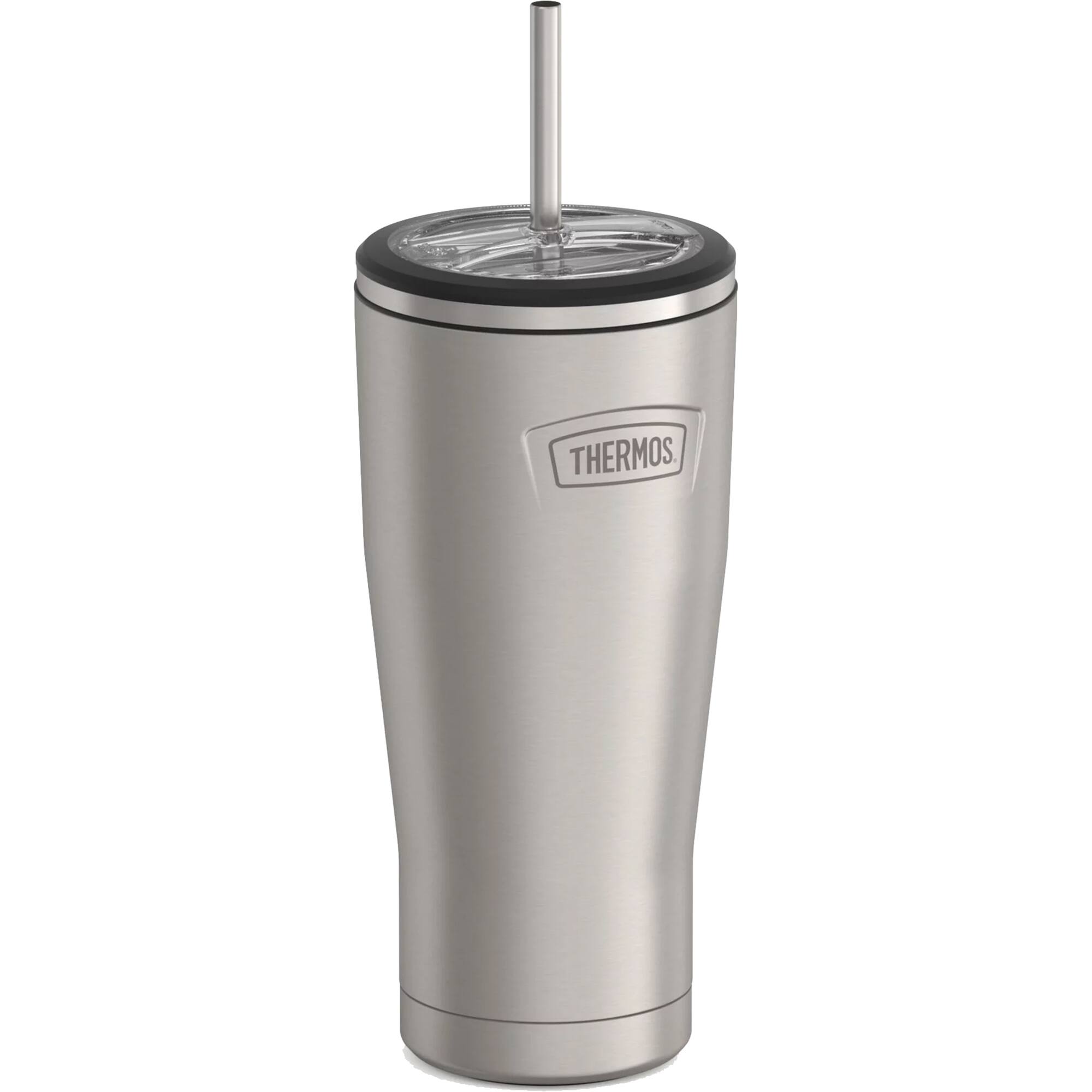 Alt View 1. Thermos - Thermos 24 oz. Icon Cold Tumbler w/ Straw - Matte Stainless Steel - Matte Stainless Steel.