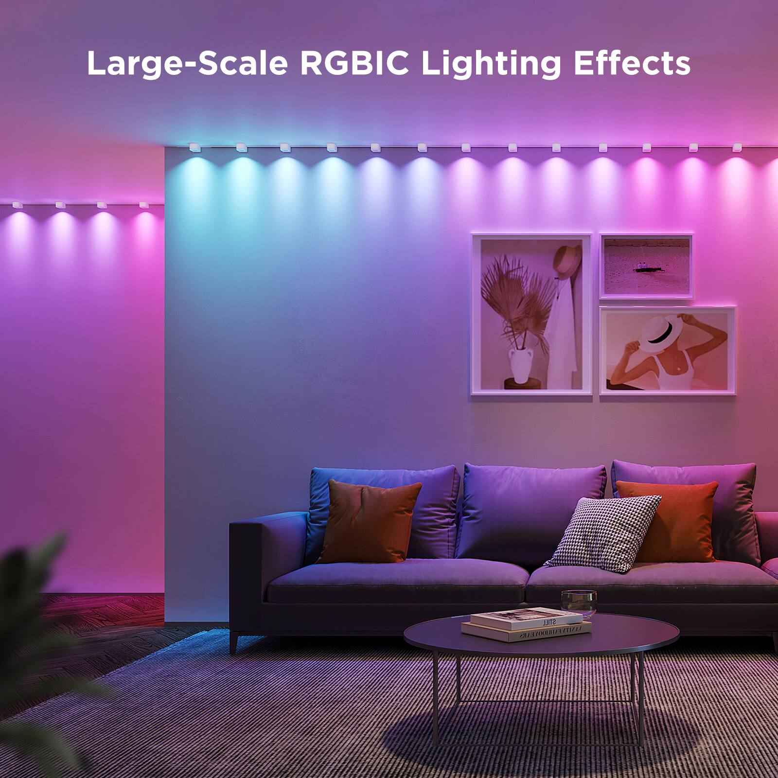 Large-Scale RGBIC Lighting Effects