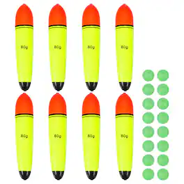 Unique Bargains - Fishing Slip Bobbers, EVA Foam Slip Floats with Beads, 2.8 oz Floatage & 8pcs - Fits Perch/Carp/Bass, Salt/Freshwater - Red