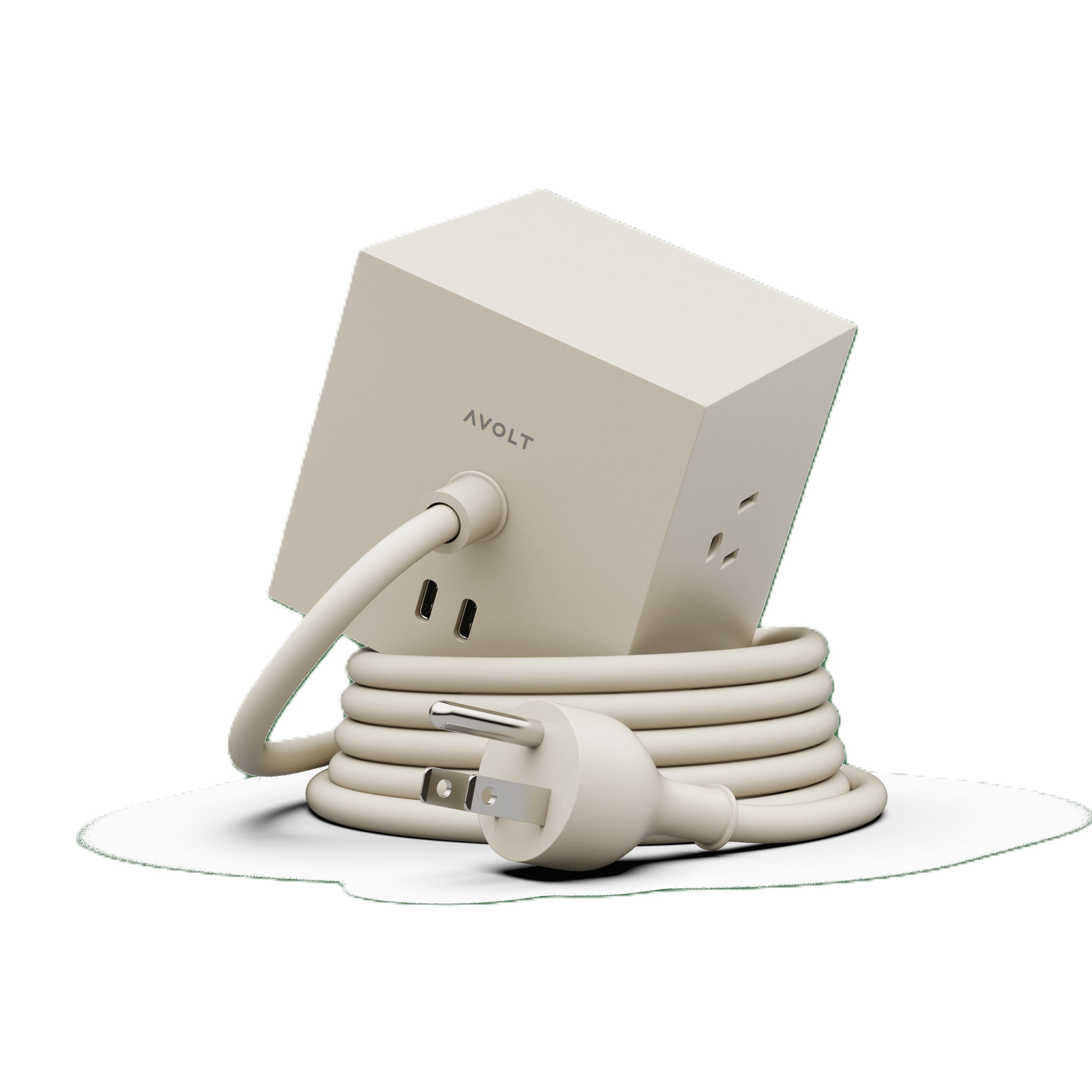 AVOLT - Power Extender with 3 Plug-ins, 2 30W USB-C s - Brown