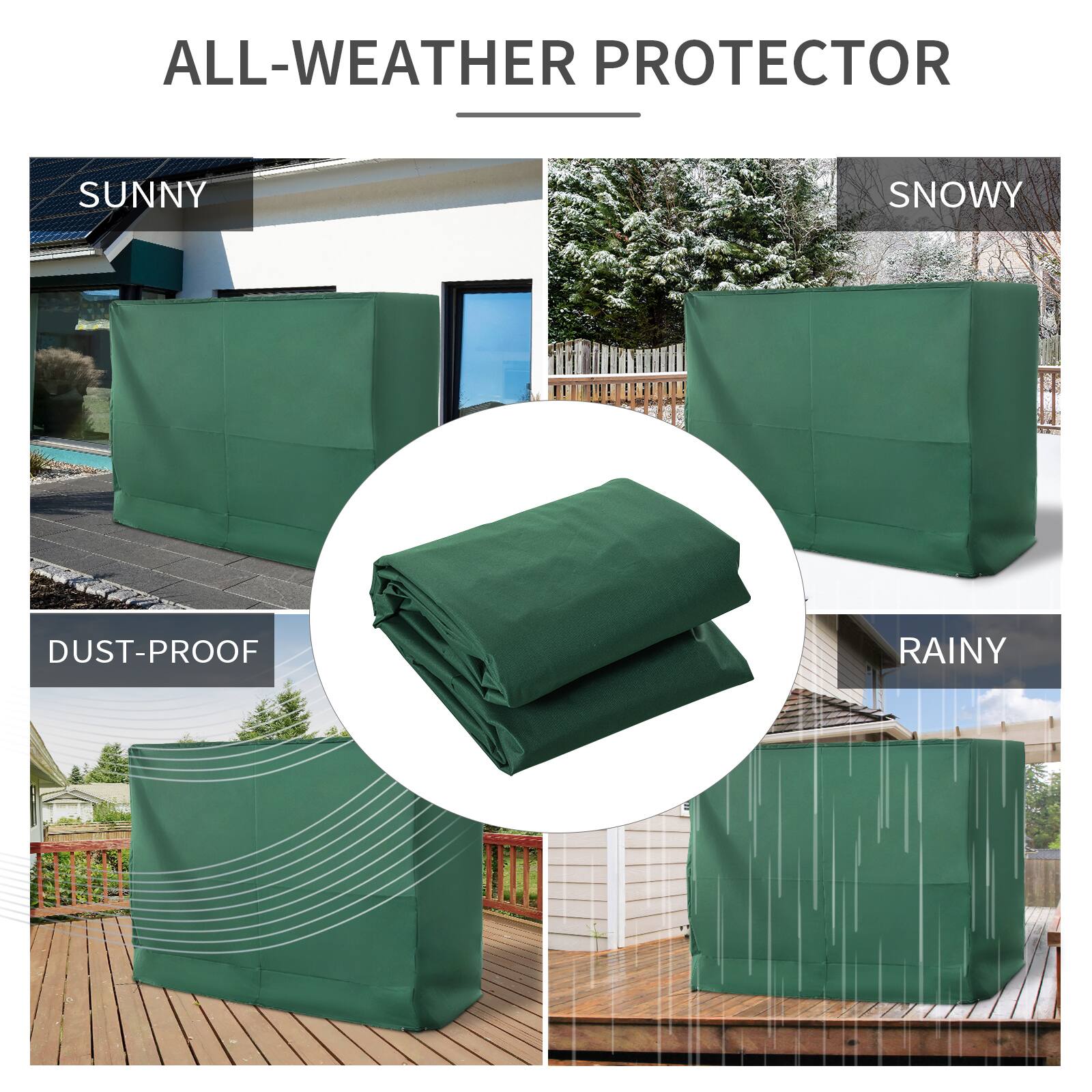 ALL-WEATHER PROTECTOR
SUNNY
SNOWY
DUST-PROOF
RAINY