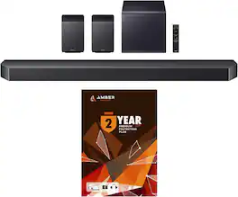 Samsung - HW-Q990F Q Series Soundbar 11.1.4 Ch Subwoofer with Rear Speakers with 2 Year Amber Protection Plan (2025)