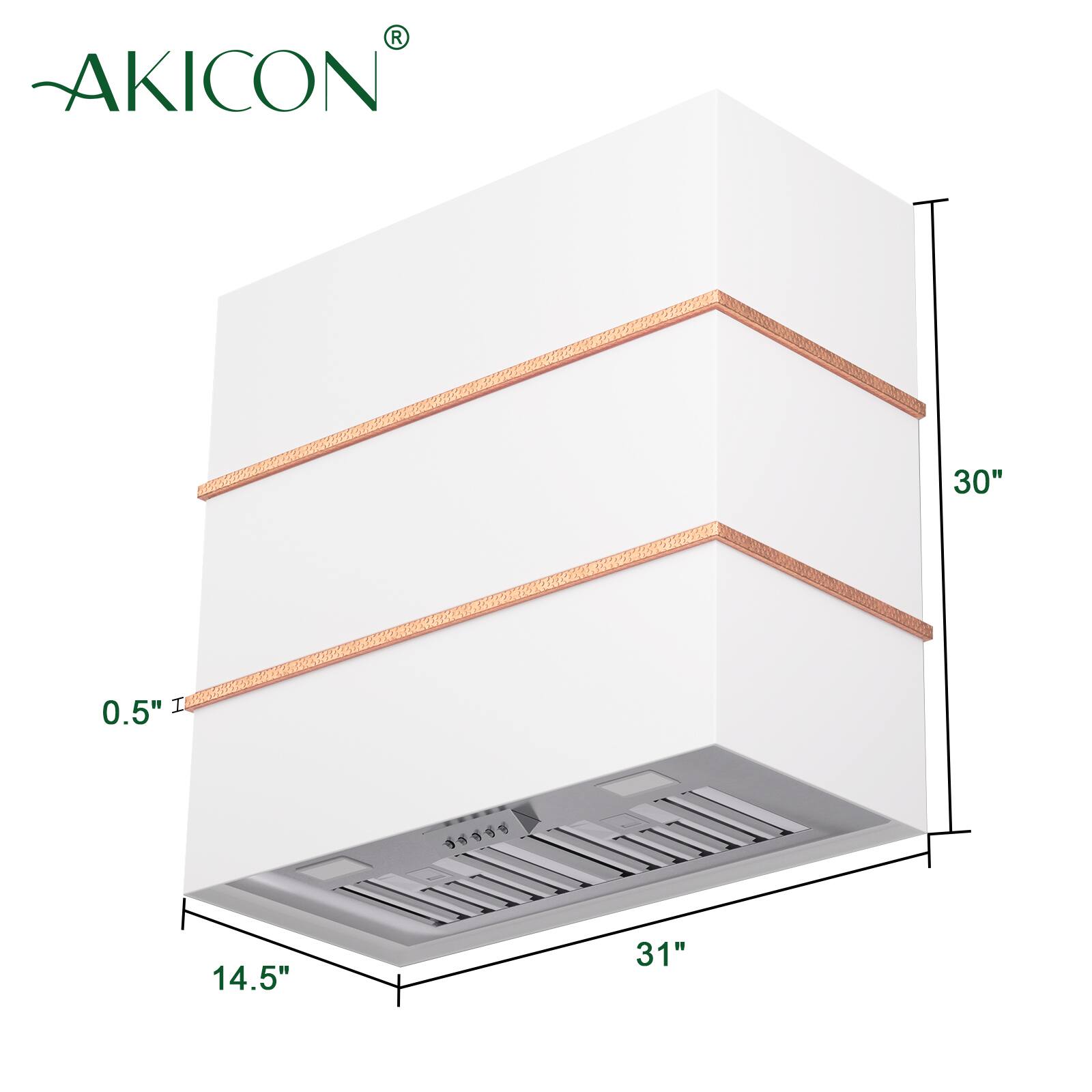 AKICON  
30"  
0.5"  
14.5"  
31"