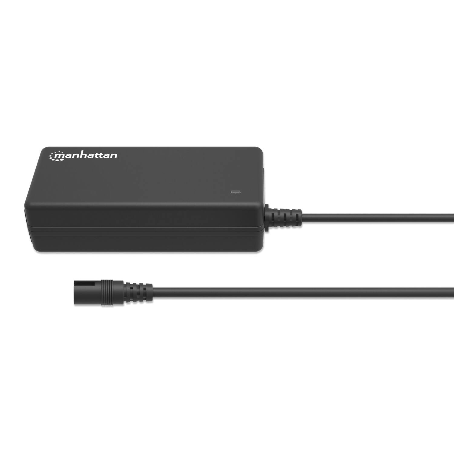 Angle. Manhattan - 65-Watt Universal AC Laptop Charger - Black.