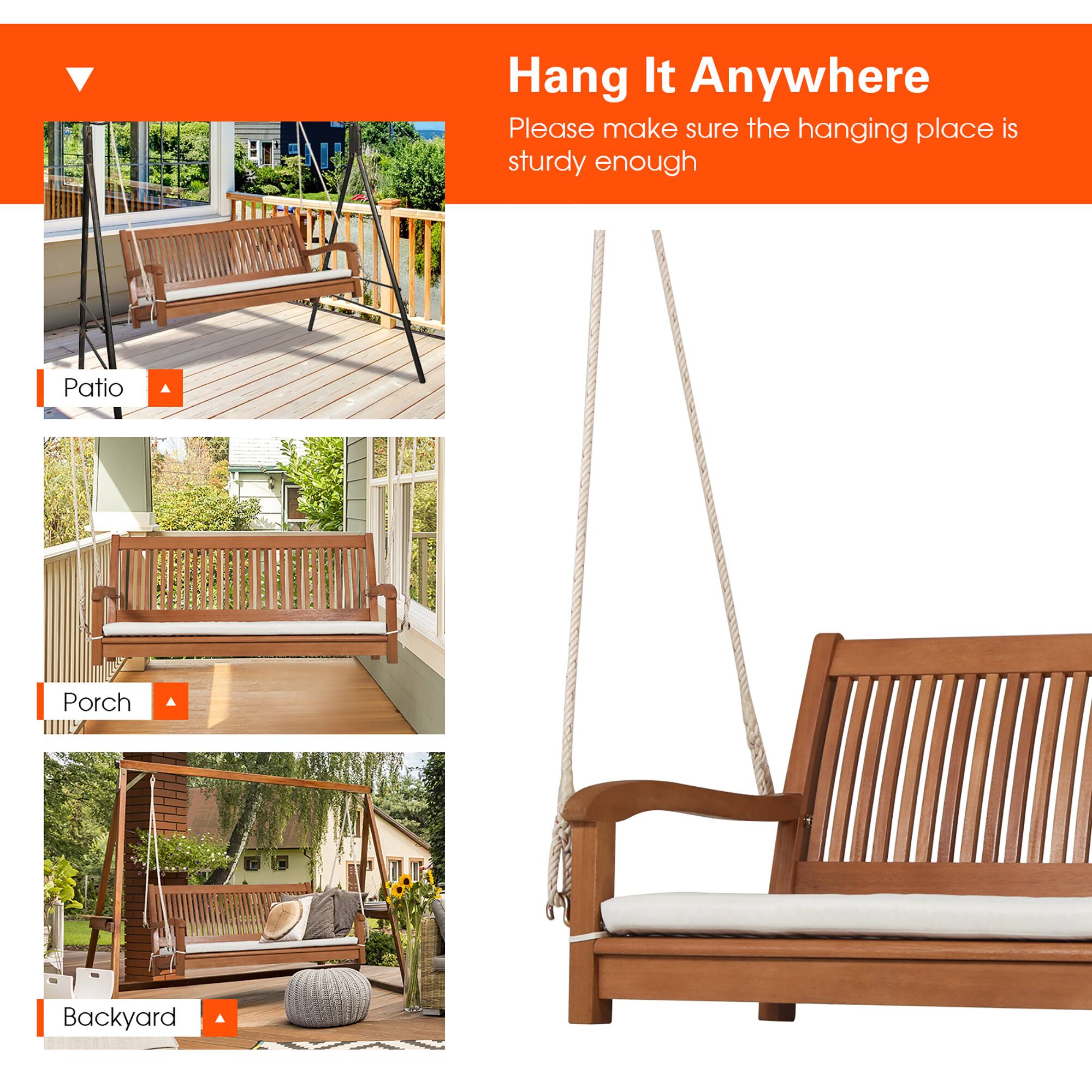 Hang It Anywhere, Please make sure the hanging place is sturdy enough, Patio, Porch, Backyard