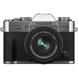 Fujifilm - X-T30 II Mirrorless Camera with XC 15-45mm OIS PZ Lens (Silver)