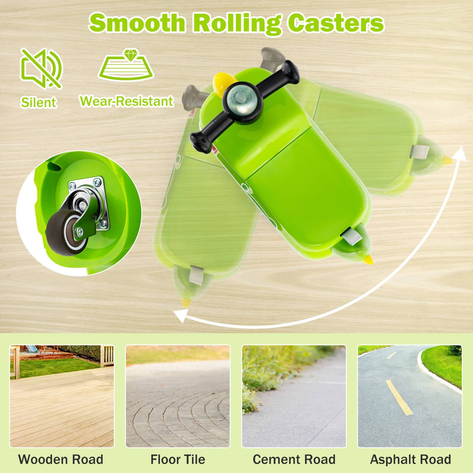 Smooth Rolling Casters

- Silent
- Wear-Resistant

Wooden Road  
Floor Tile  
Cement Road  
Asphalt Road