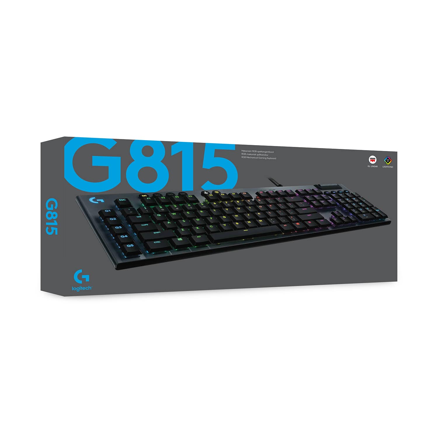 Logitech G815 LIGHTSYNC shops RGB Keyboard (Clicky)