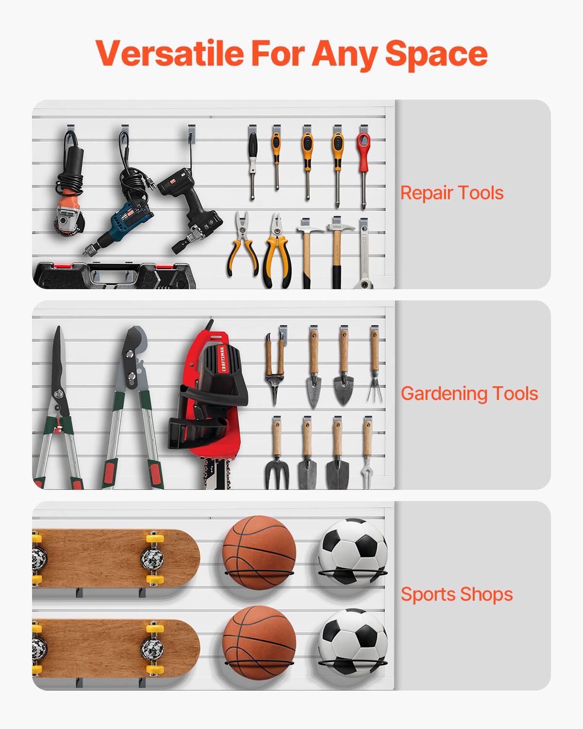 Versatile For Any Space

Repair Tools

Gardening Tools

Sports Shops