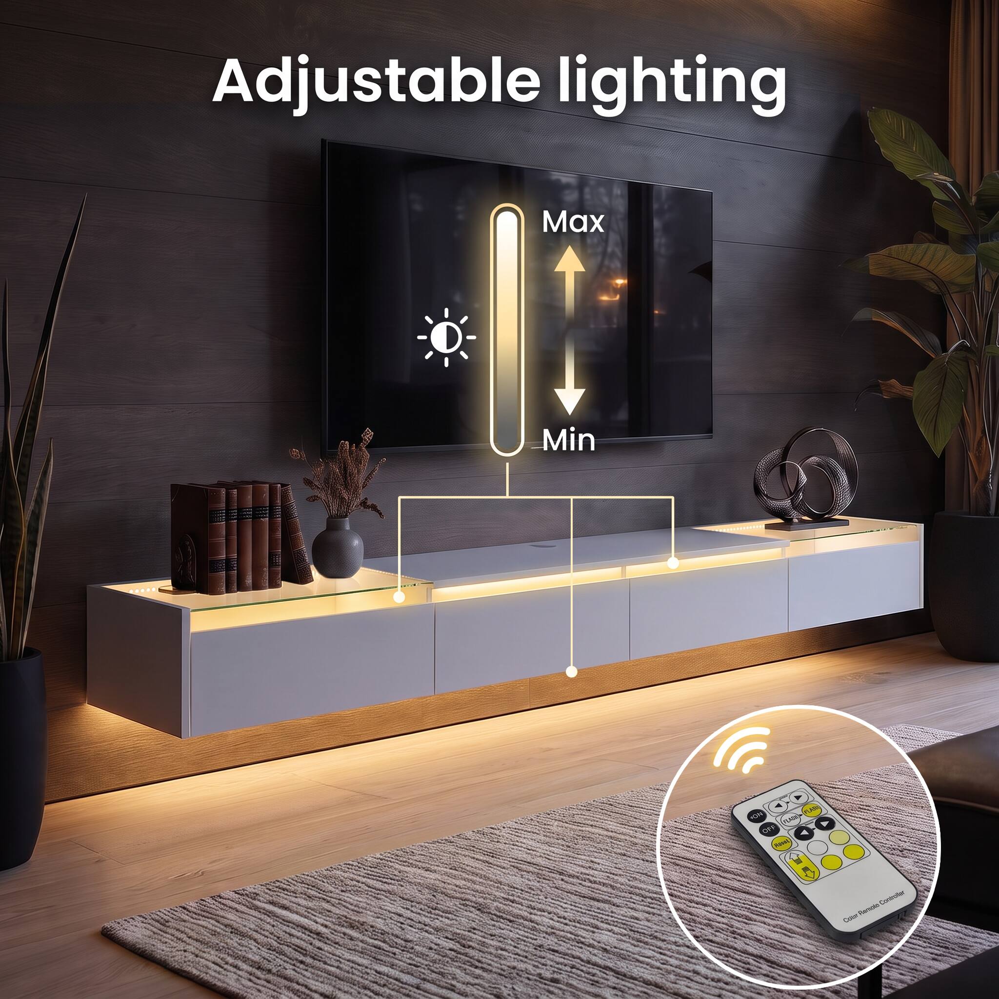 Adjustable lighting  
Max  
Min  
"ON LAM OFF JOVEN  
Plancala Controller Contur
