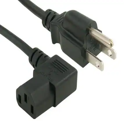 Front. Sanoxy - SANOXY Cables and Adapters; 2 PACK of 3ft Universal Right Angle Power Cord (NEMA 5-15P to IEC320 C13R) - Black.