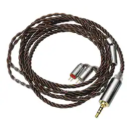 Unique Bargains - IEM Earphone Cable 1.2M, 28AWG 4-Core High Purity Silver-Plated HiFi Replacement for Ananda Arya HE400SE (2.5mm, 2PIN) - Black Brown