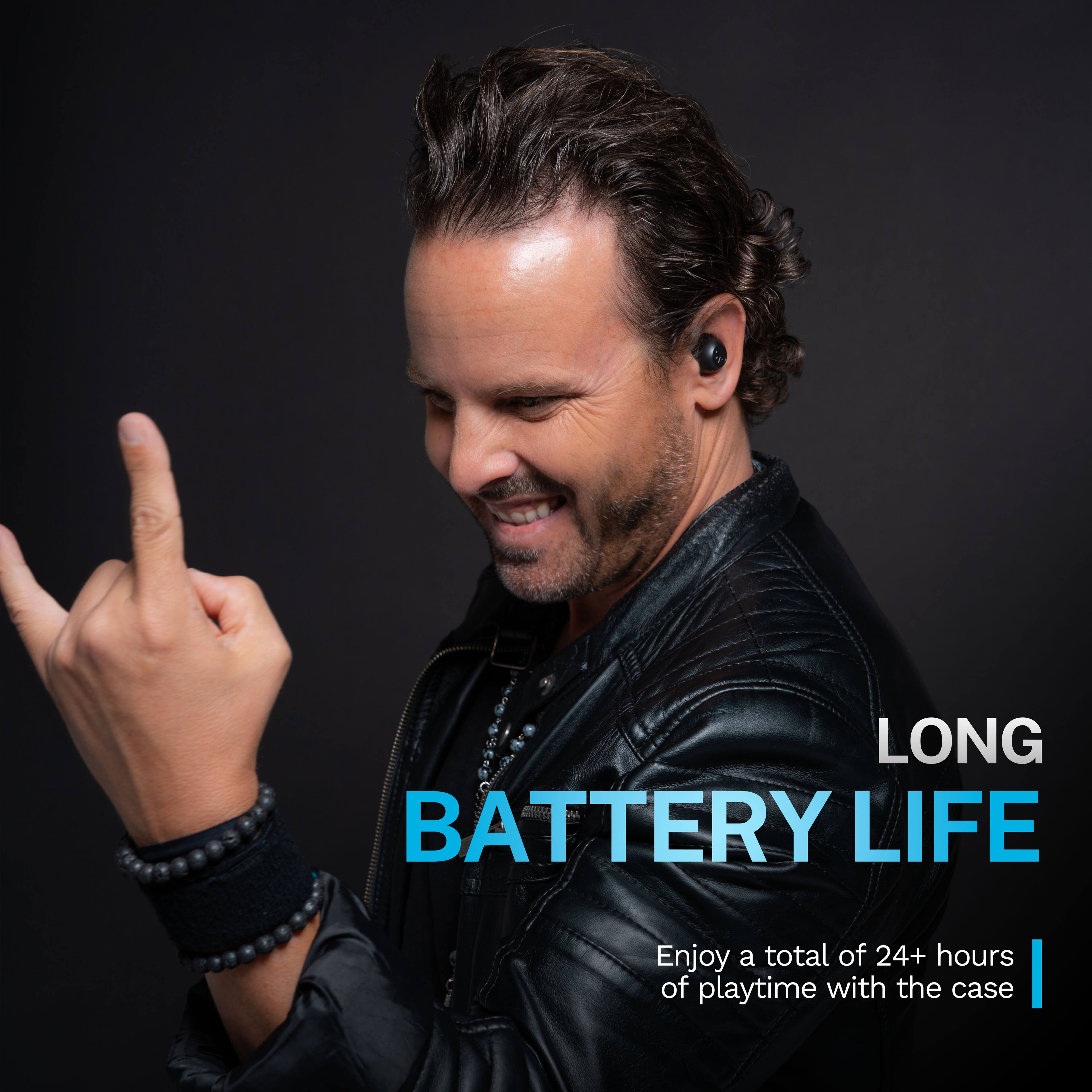 LONG BATTERY LIFE
Enjoy a total of 24+ hours of playtime with the case