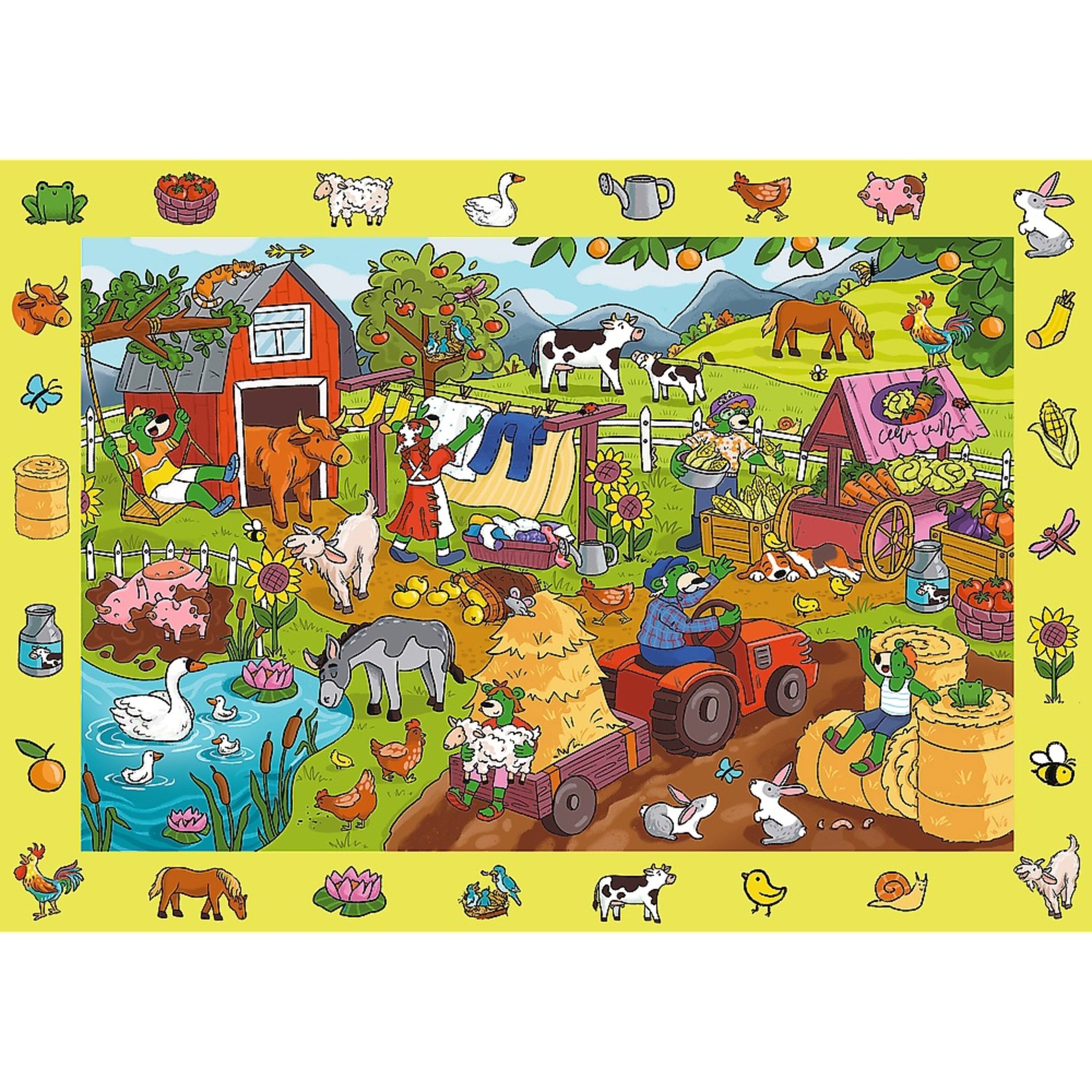 Angle. Trefl - Trefl Kids 24 Piece Puzzle - Spy Guy - Farm - The Treflik Family.