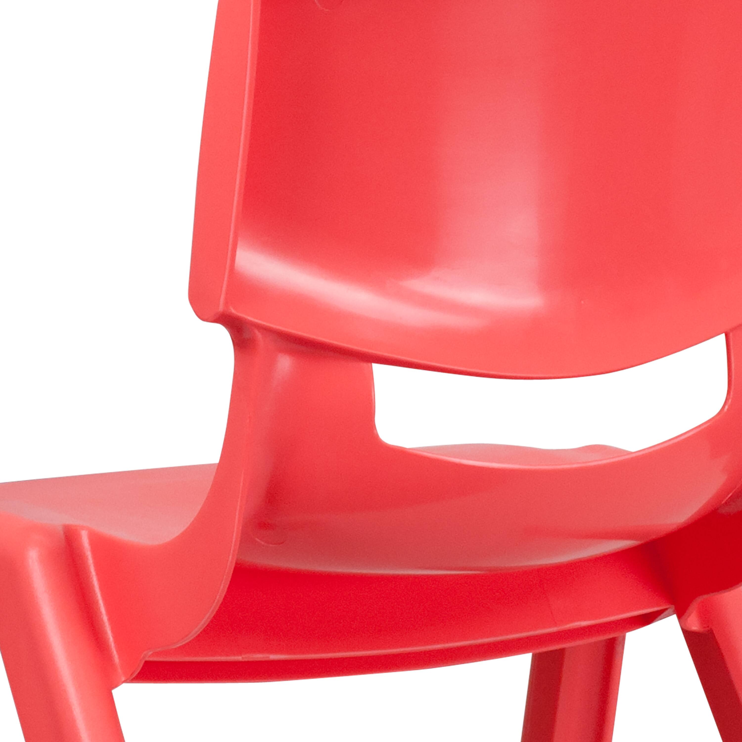 Alt View 10. Emma + Oliver - 2 Pack Plastic Stackable School Chair with 15.5"H Seat - Red.