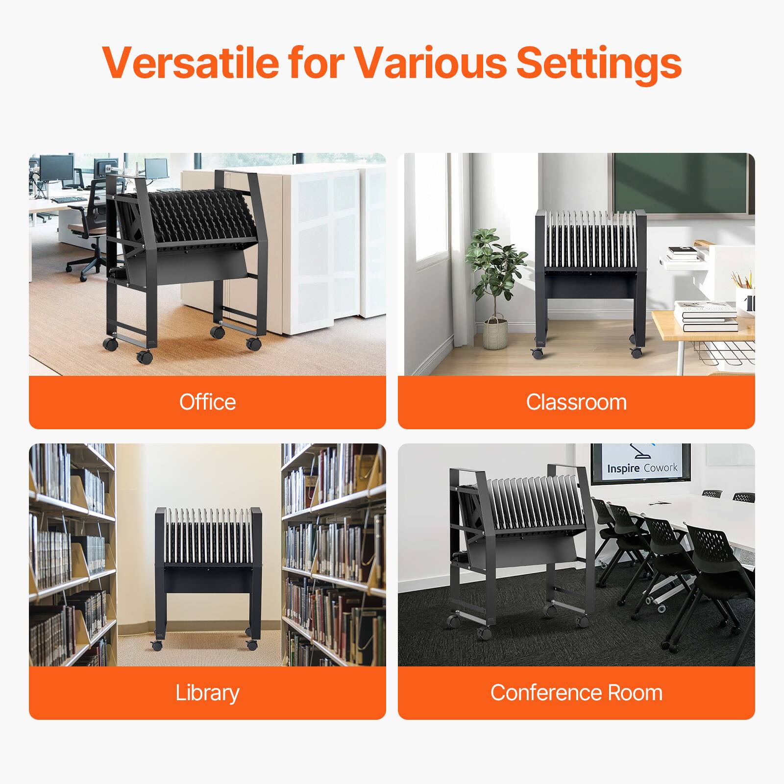 Versatile for Various Settings

Office  
Classroom  
Library  
Conference Room
