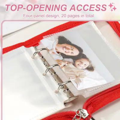 photo card holder kpop binder A5 Photocards Magnetic D 3/7 Ring Album Photocard Collection Book Macaron Binder 1 2 4 Pocket Sleeves photo storage Unique Bargains Photocard Binder, Cute