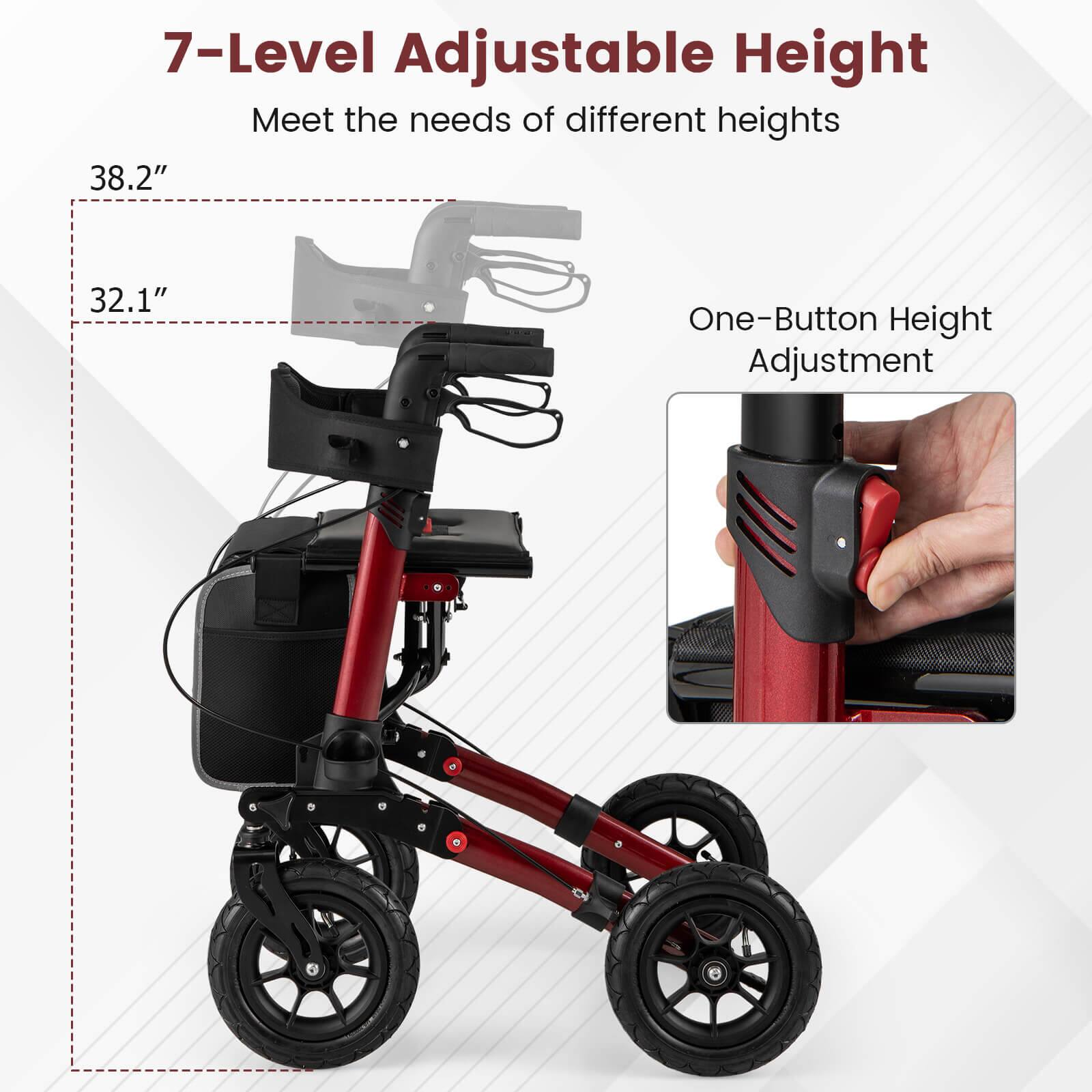 7-Level Adjustable Height
Meet the needs of different heights
38.2"
32.1"
One-Button Height Adjustment