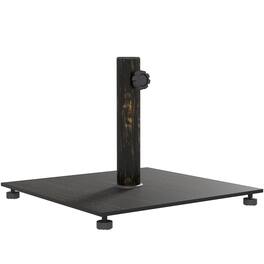 Outsunny - Square Patio Umbrella Base, 29 lbs Metal Umbrella Stand Base, Patio Umbrella Holder for 1.5"/1.9" Umbrella Poles - Bronze