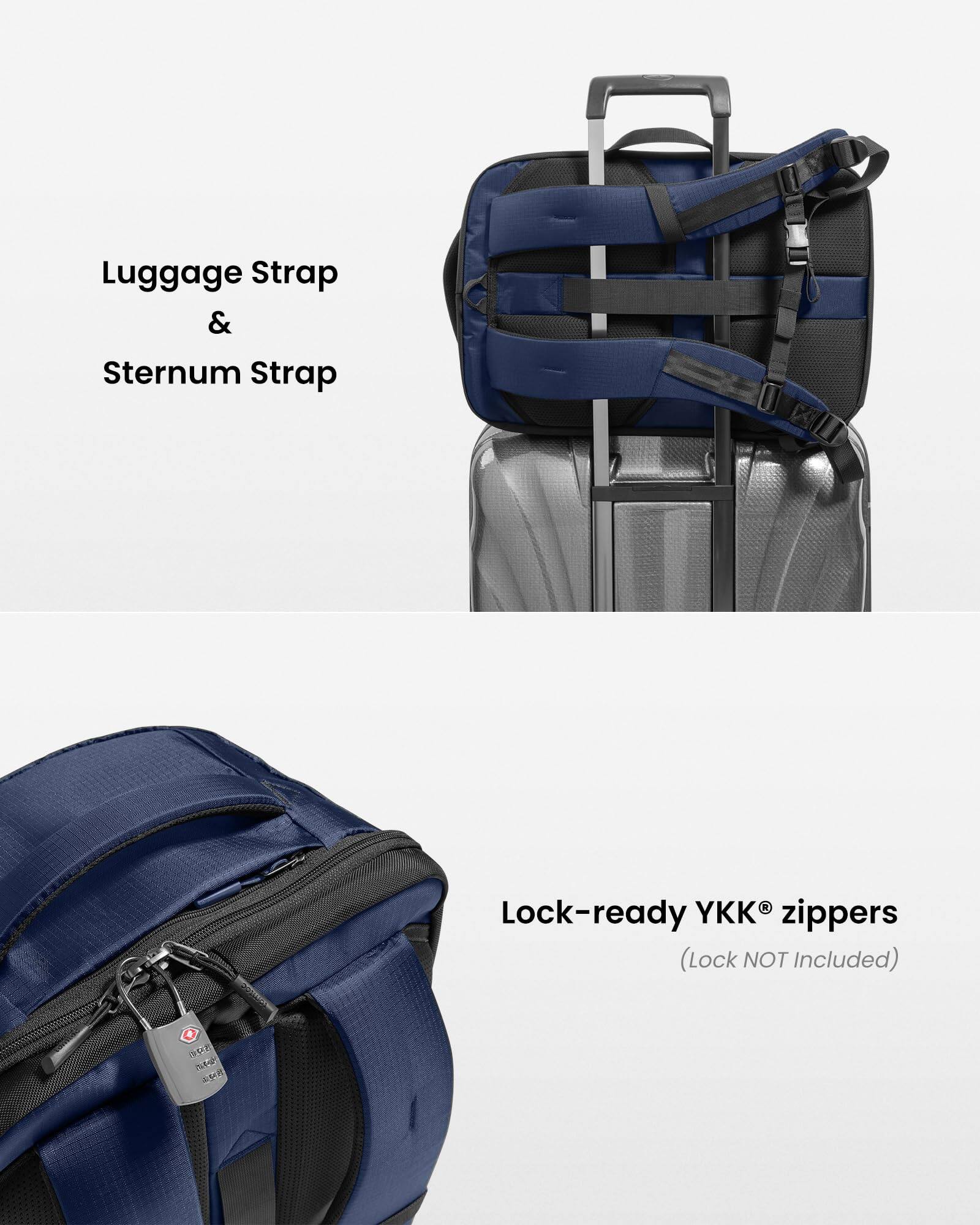 Luggage Strap & Sternum Strap

YKK® Lock-ready zippers (Lock NOT Included)