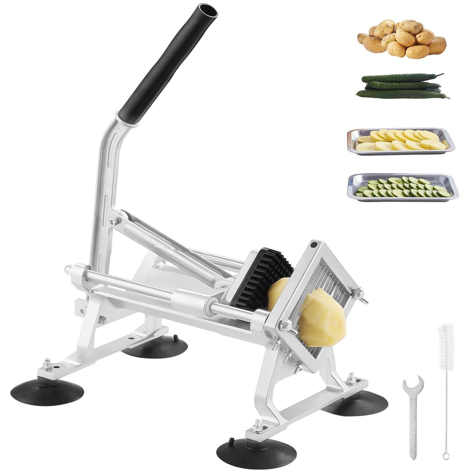 Glintex - Commercial Vegetable Slicer 1/4 Inch Stainless Manual Cutter Non-slip Feet Fruit Vegetable Cutters & Slicers