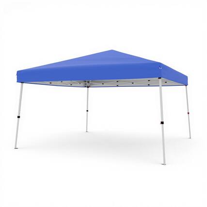 Front. GAOMON - GAOMON 10x10 FT Pop Up Canopy Tent w/ Slant Legs, 8x8 FT Cover, Portable Outdoor Shelter w/ Carry Bag,Blue - Blue.