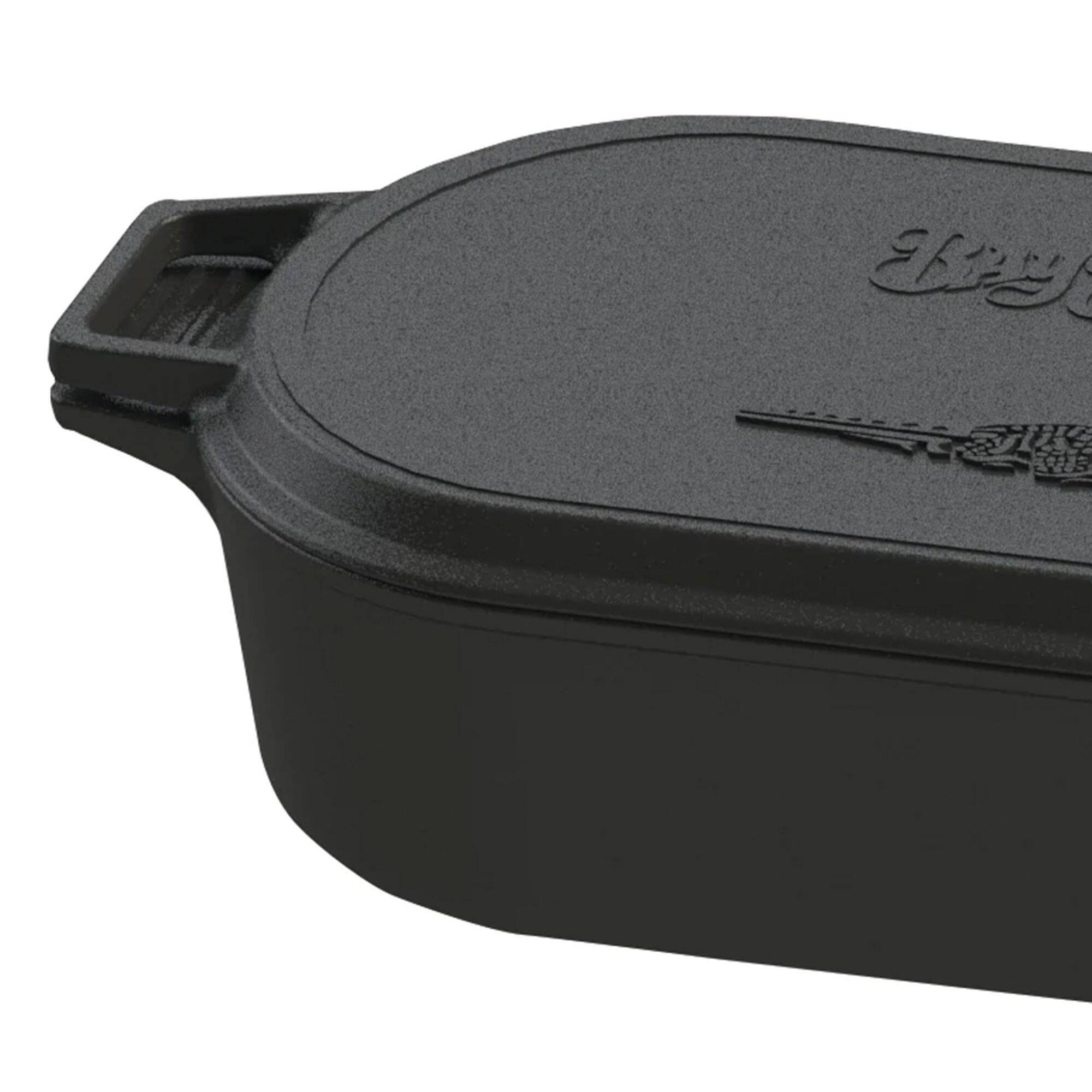 Alt View 4. Bayou Classic - Bayou Classic 7477 6 Quart Large Cast Iron 17 In x 9.25 In Oval Fryer with Lid - Black.