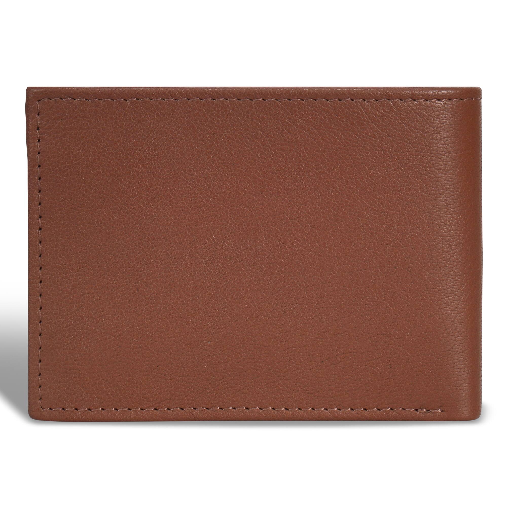Left. Champs - Onyx Collection Leather Access Bi-Fold Wallet - Brown.