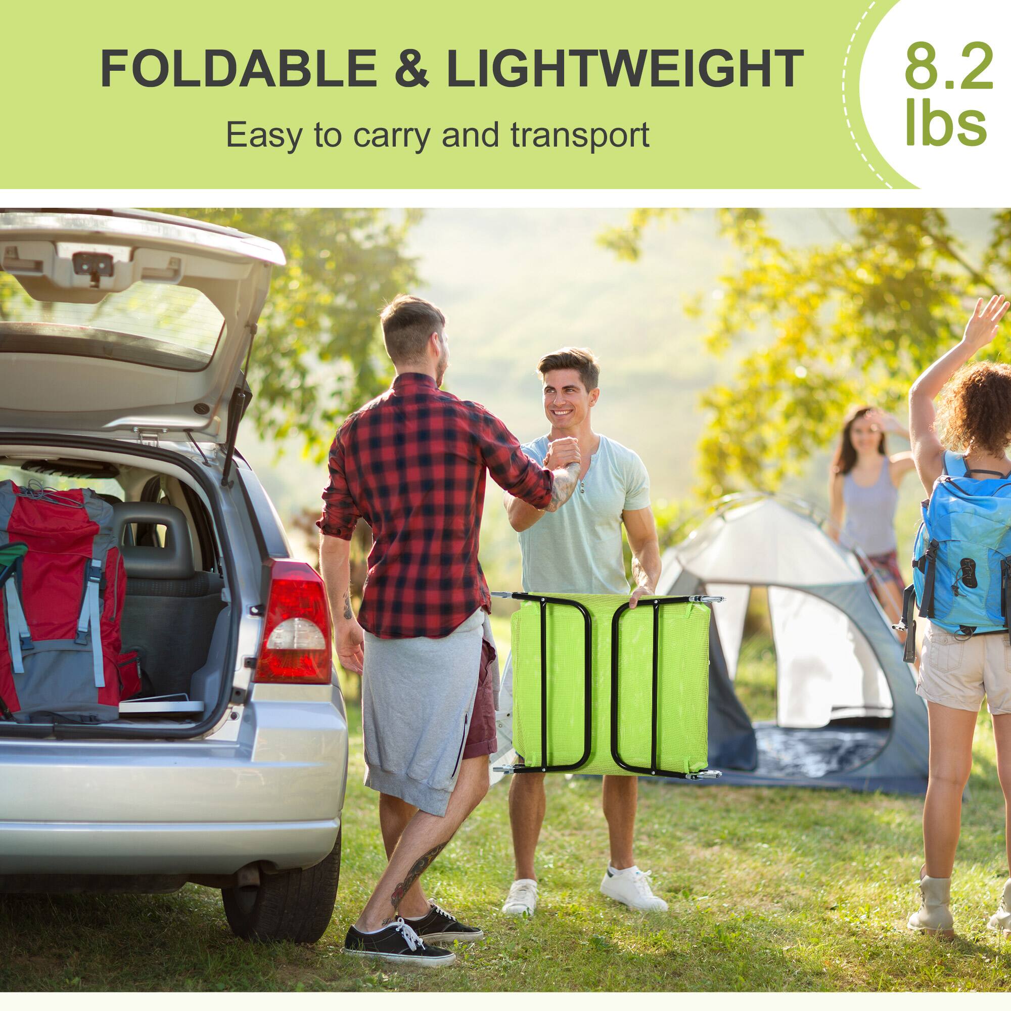 FOLDABLE & LIGHTWEIGHT

Easy to carry and transport

8.2 lbs