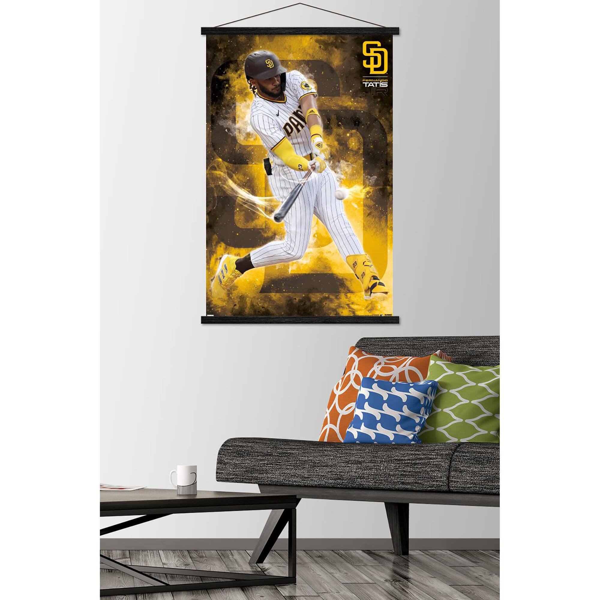 Alt View 1. Trends International - Fernando Tatis Jr. San Diego Padres 24" x 34.75" Magnetic Framed Player Poster - Multicolor.