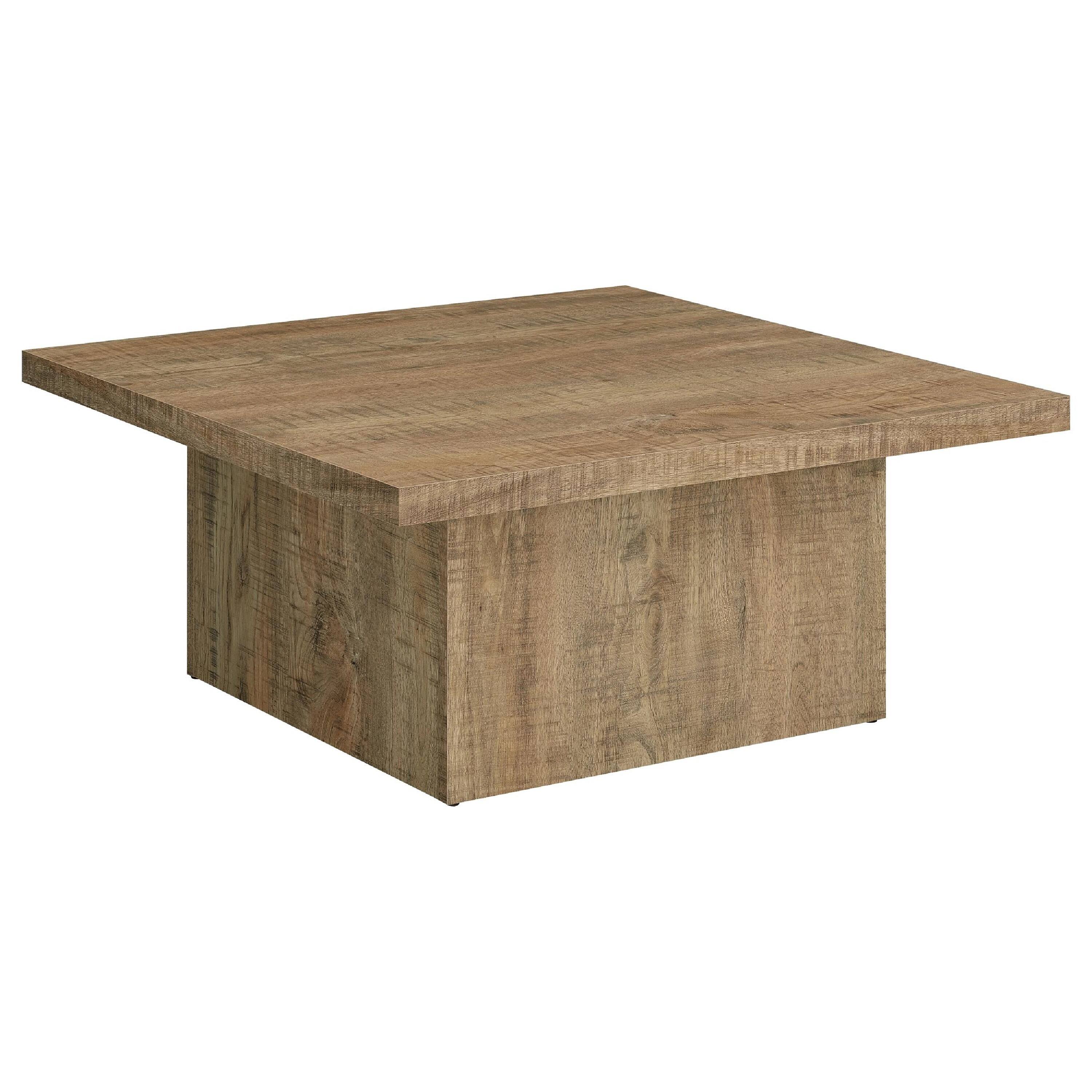 Alt View 2. Manhattan Lane - Darla 2Pc Square Coffee-End Table Set, Block Base, Wood - Mango Brown.
