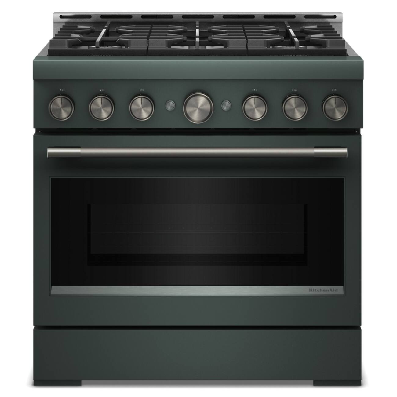 Alt View 10. KitchenAid - 36 in. Wide 6 burners 5.1 cu. ft. Commercial Gas Range with No Preheat Air Fry Mode and 6 Burner - Juniper.