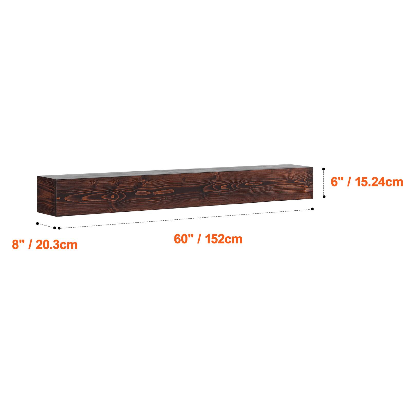 20 C  
6" / 15.24cm  
8" / 20.3cm  
60" / 152cm