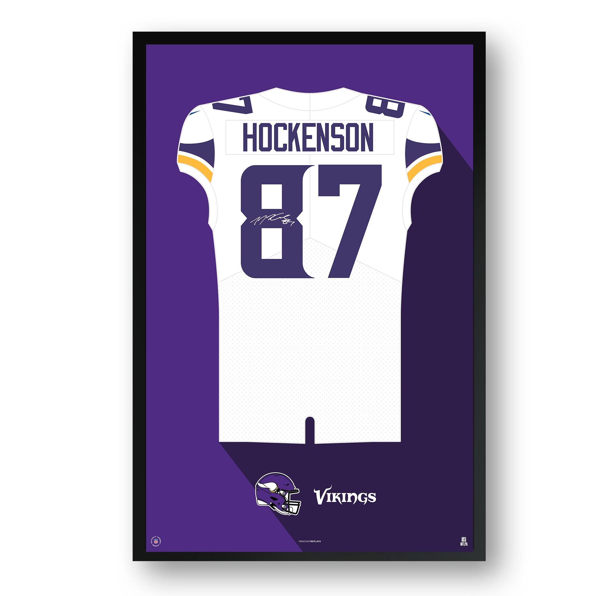 T.J. Hockenson Minnesota Vikings 27" x 39" Framed Jersey Print