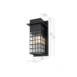 Elegant Lighting - Palmer 7 inch Outdoor Pendant - Black