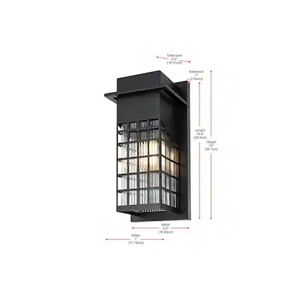 Extension 6.5 (16.51cm)
Extension 1 (2.54cm)
Length 14.4 (36.5cm)
Height 15 (38.1cm)
Width 7 (17.78cm)
Width 6.6 (16.69cm)
