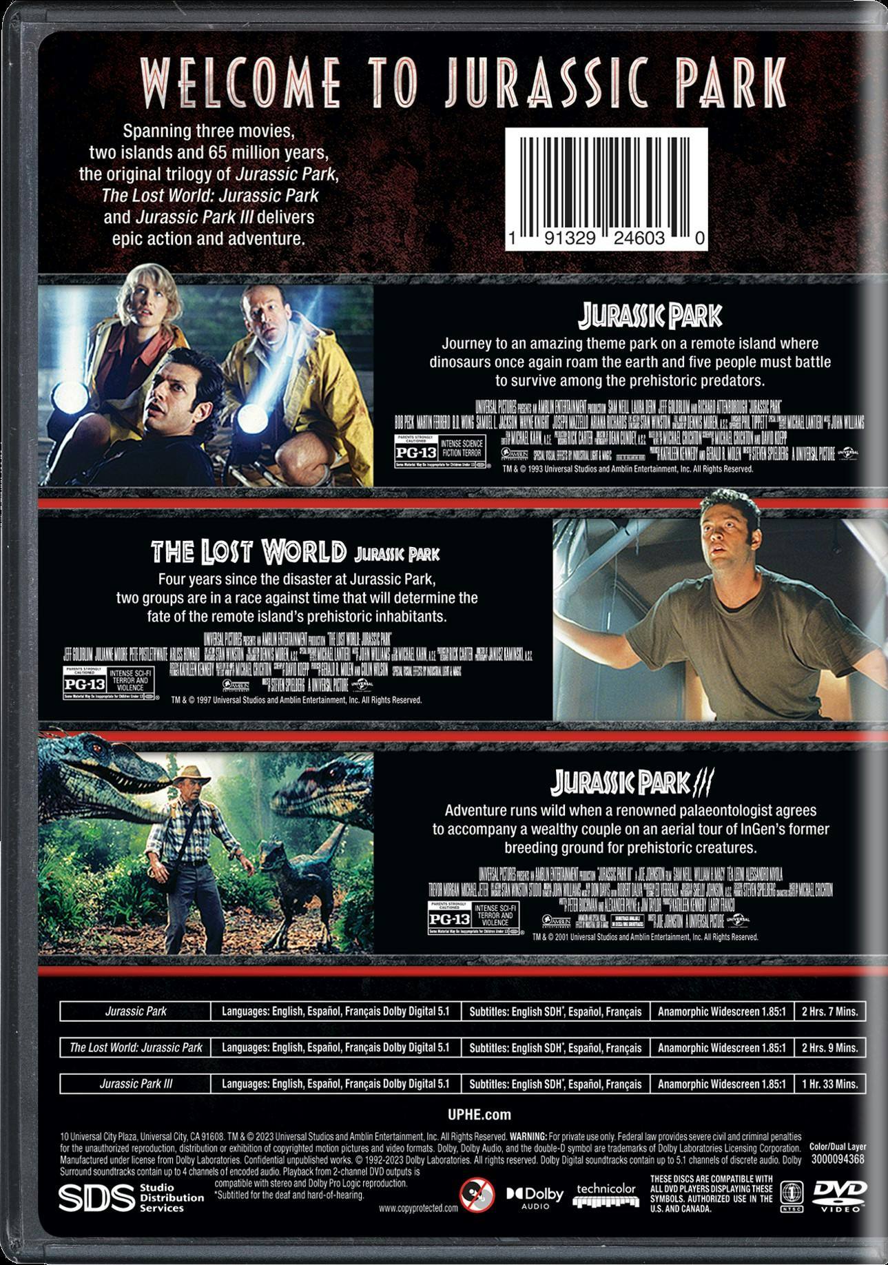 Back. Jurassic Park: Trilogy Collection (Box Set) [DVD].