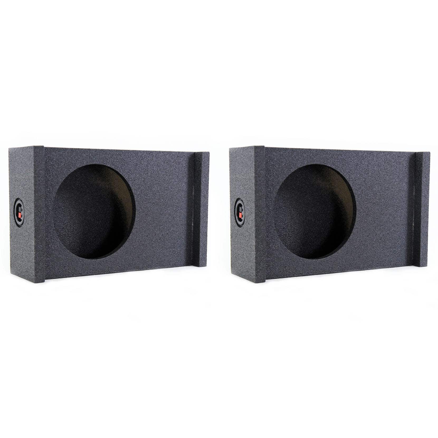 QPower - Q-Power Single 12-Inch Universal Downfire/Behind Seat Sub Box (2 Pack)