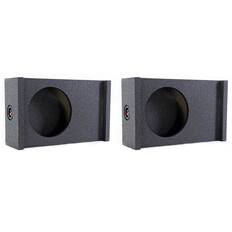 Front. QPower - Q-Power Single 12-Inch Universal Downfire/Behind Seat Sub Box (2 Pack).