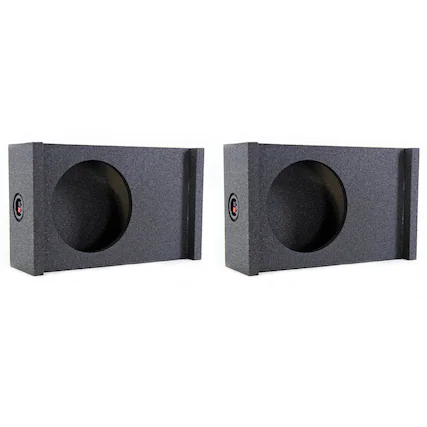 Front. QPower - Q-Power Single 12-Inch Universal Downfire/Behind Seat Sub Box (2 Pack).