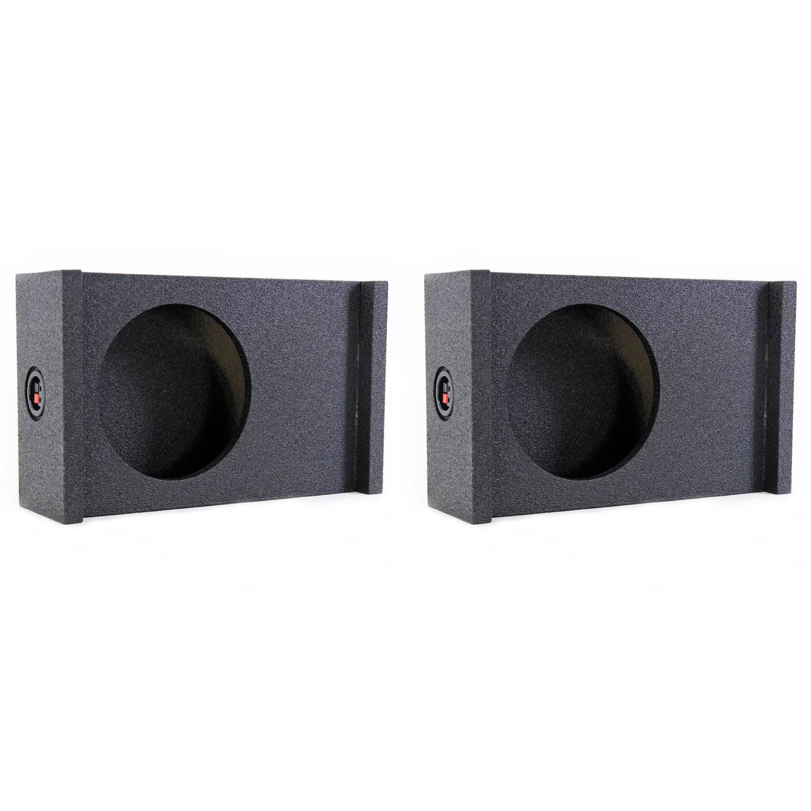 Front. QPower - Q-Power Single 12-Inch Universal Downfire/Behind Seat Sub Box (2 Pack).