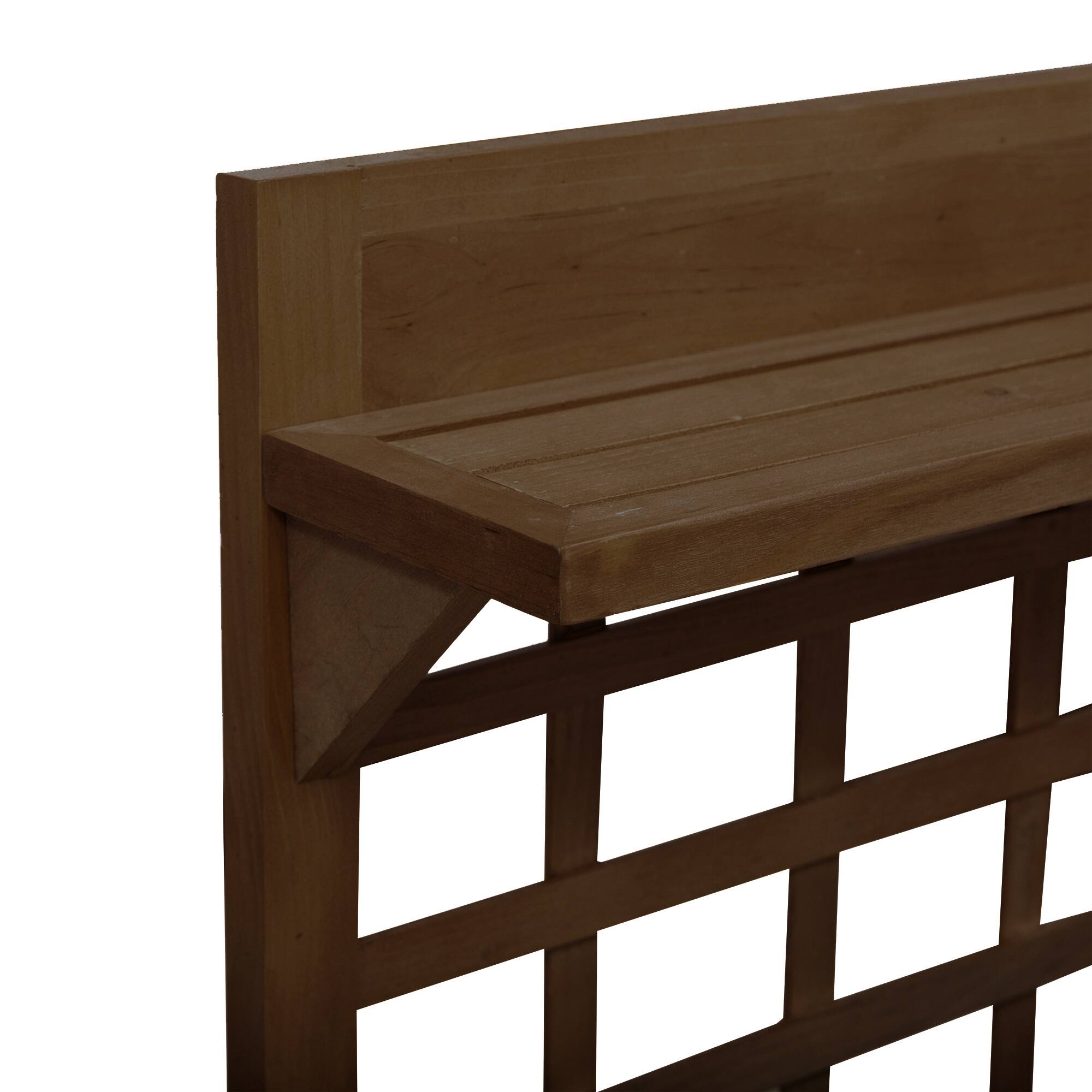 Alt View 7. Outsunny - 41" Raised Garden Bed with Trellis on Wheels, Wooden Elevated Planter Box with Legs and Bed Liner - Coffee.