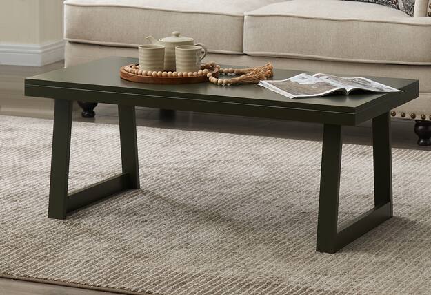 Front. Kings Brand Furniture - Kings Brand Furniture Charlie Rectangular Coffee Table, Center Table, Cocktail Tea Table for Living Room - Natural.